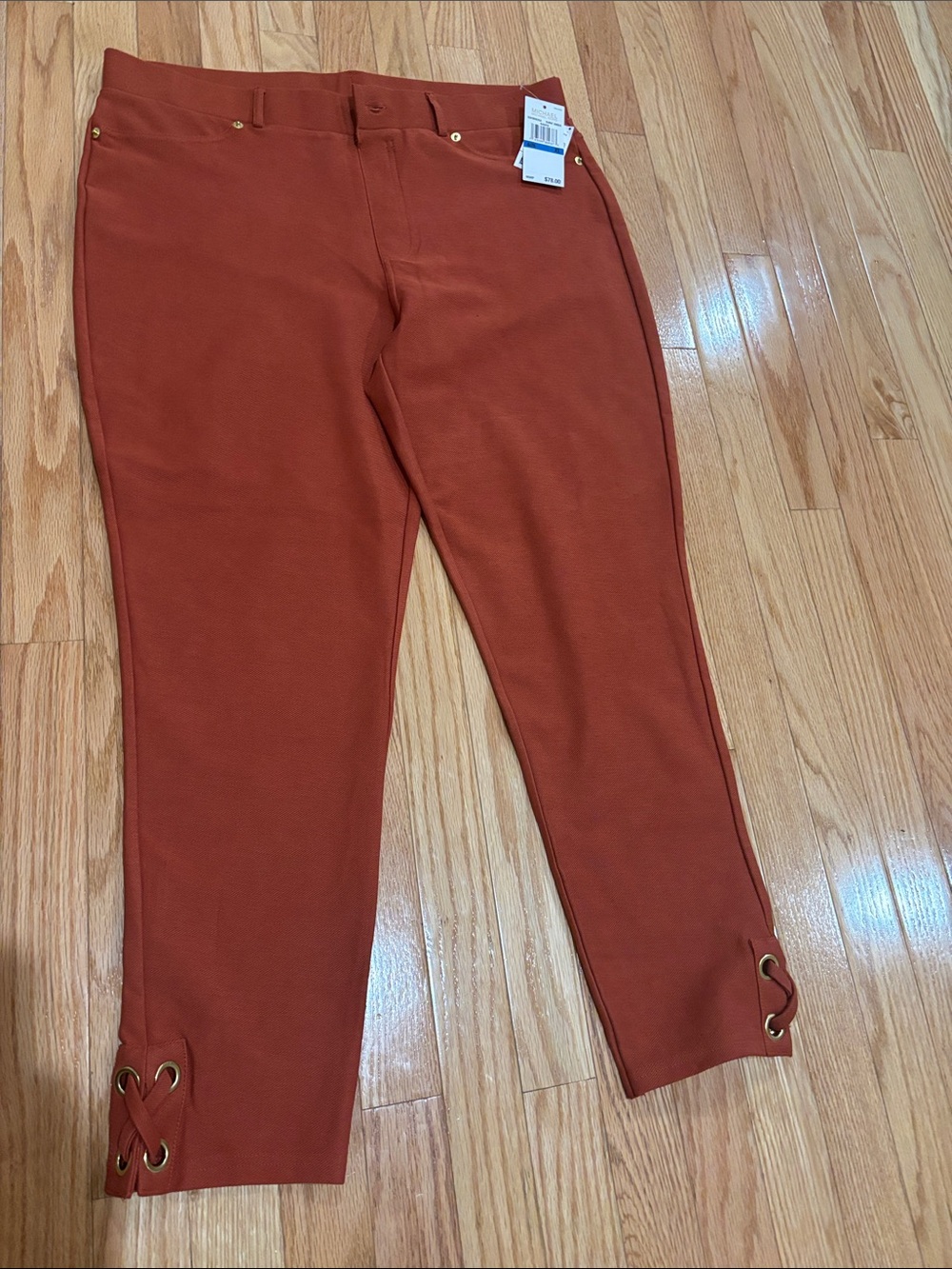 Michael Kors Rust Ponte Ankle Pants